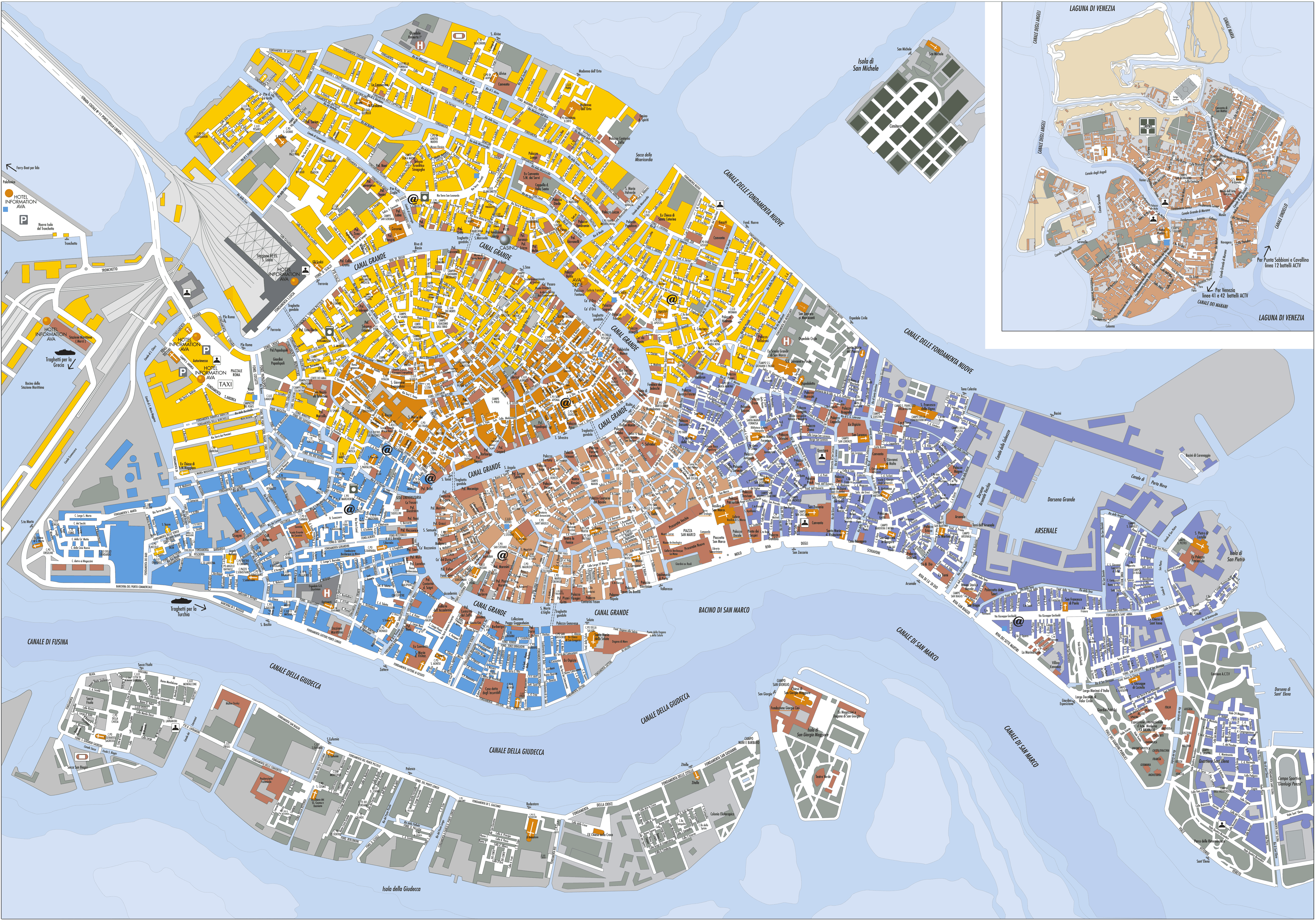 Карта Венеции • Venice map